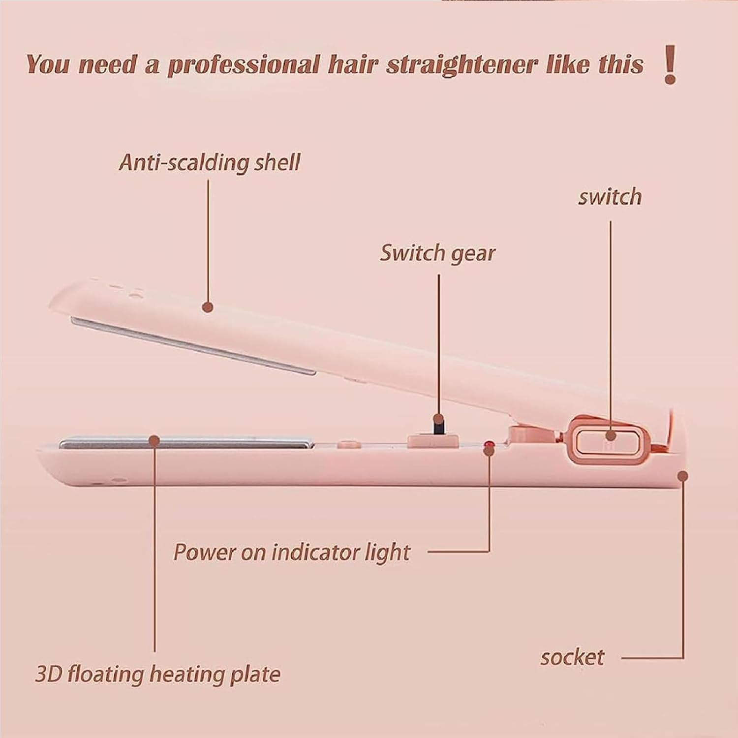 Ondulator și Placă 2-în-1 Portabilă